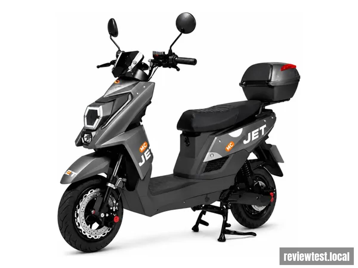 Moto Scooter Elétrica Jet 1000w em cinza-escuro